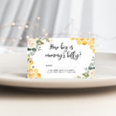 Floral bee hoe groot is mama's buikomheining informatiekaartje