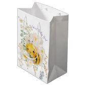 Floral Bee Medium Gift Bag Cadeauzakje (Voorkant Gekanteld)