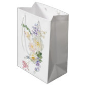 Floral Bee Medium Gift Bag Medium Cadeauzakje (Achterkant Gekanteld)