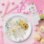 Floral Bee Paper Borden Papieren Bordje (Feest)