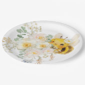 Floral Bee Paper Borden Papieren Bordje (Gekanteld)