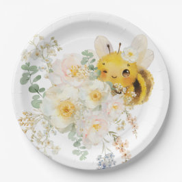 Floral Bee Paper Borden Papieren Bordje