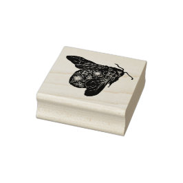 Floral Bee Rubberstempel