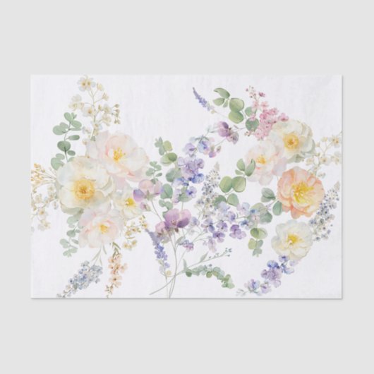 Floral Bee Tissue Paper Tissuepapier (Voorkant)