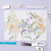 Floral Bee Tissue Paper Tissuepapier (Craft)