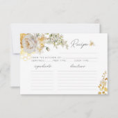 Floral bee vrijgezellenfeest receptkaart (Voorkant)