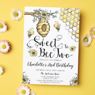 Floral Beehive Honey bee 2e verjaardag Kaart