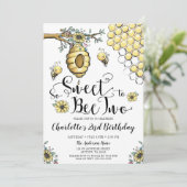 Floral Beehive Honey bee 2e verjaardag Kaart (Staand voorkant)