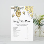 Floral Beehive Honey Bee Raad het prijsspel (Staand voorkant)