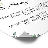 Floral Beehive Honey Sweet Bee Zeg geen Baby Poster (Hoek)