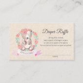 Floral Beer Baby shower Diaper Raffle Ticket (Voorkant)