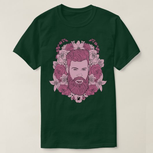 Floral Beer Roze T-shirt (Design voorkant)