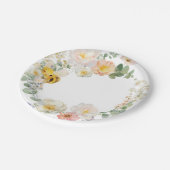 Floral Bees party borden Papieren Bordje (Gekanteld)