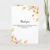 Floral begrafenis programma (Achterkant)