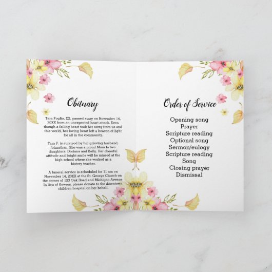 Floral begrafenis programma (Binnen)