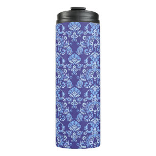 Floral  behang naadloos  patroon thermosbeker