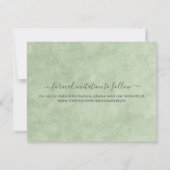 Floral Beige Blush Gold op Green Save the Date Aankondiging (Achterkant)
