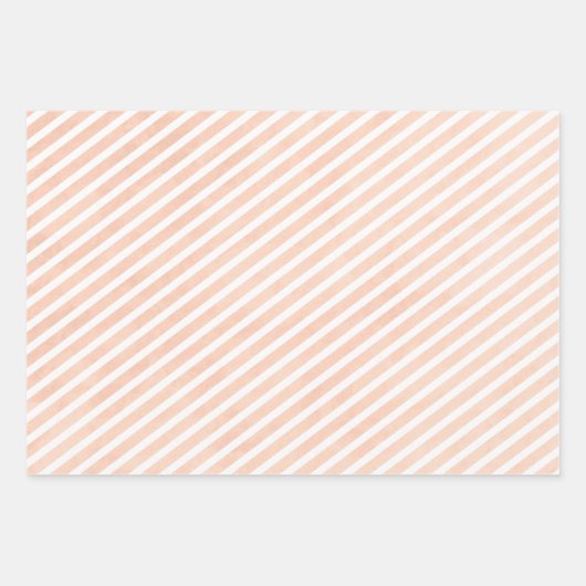 Floral Beige Blush op roze bruiloft Inpakpapier Vel (Voorkant 3)