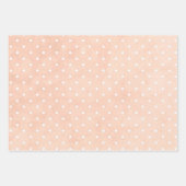 Floral Beige Blush op roze bruiloft Inpakpapier Vel (Voorkant 2)