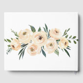 Floral Beige Blush op White Wedding Guest Book Gastenboek (Achterkant)