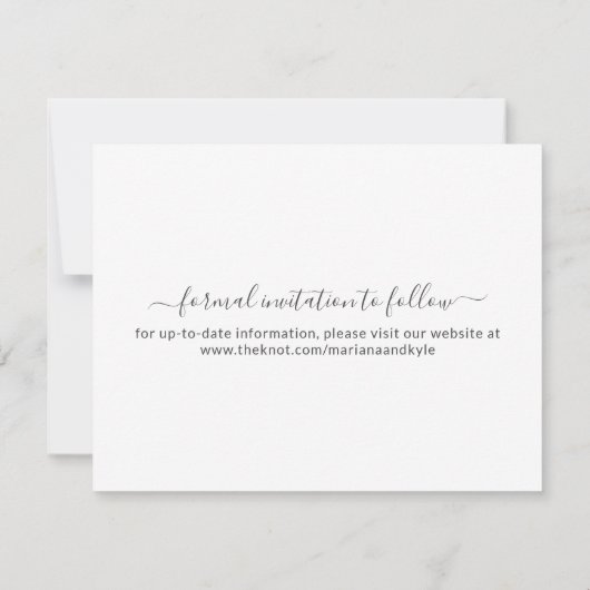 Floral Beige Blush Rozen Gold Save the Date Aankondiging (Achterkant)