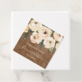 Floral Beige bruiloft Bedankjes Labels (In situ)