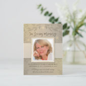 Floral Beige Foto Hartelijk dank voor Post Kaart (Staand voorkant)