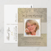 Floral Beige Foto Hartelijk dank voor Post Kaart (Voorkant / Achterkant)