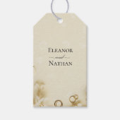 Floral Beige Lente Zomer Huwelijk Cadeaulabel (Voorkant)