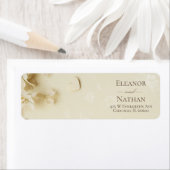 Floral Beige Lente Zomer Huwelijk Etiket (Insitu)