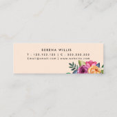 Floral Beige make up Artist Mini Visitekaartje (Achterkant)