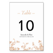 Floral Beige Table Kaart Number (Voorkant)