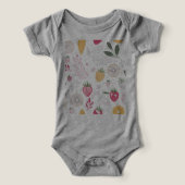 "Floral Bella+Canvas Baby Tri-Blend One Piece" (Design voorkant)