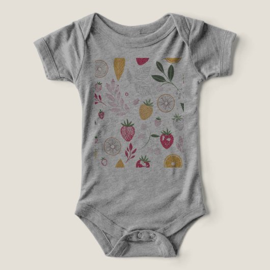 "Floral Bella+Canvas Baby Tri-Blend One Piece" (Design voorkant)