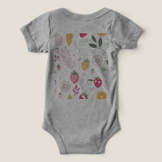 "Floral Bella+Canvas Baby Tri-Blend One Piece" (Design achterkant)