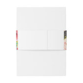 Floral Belly Band Uitnodigingen Wikkel (Achterkant Voorbeeld)