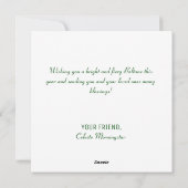 Floral Beltane Witch Pet & Fire Pagan Sabbat Feestdagenkaart (Achterkant)