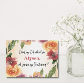 Floral, ben je mijn Bridesmaid Folded Card