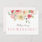 floral | Bent u mijn bloemkool? Uitnodiging Briefkaart (Voorkant / Achterkant)