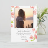 Floral Bereavement Funeral Hartelijk dank Bedankkaart (Staand voorkant)