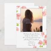 Floral Bereavement Funeral Hartelijk dank Bedankkaart (Voorkant / Achterkant)