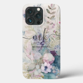  Floral Berries Ferns Monogram Case-Mate iPhone Case