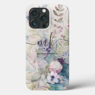  Floral Berries Ferns Monogram Case-Mate iPhone Case