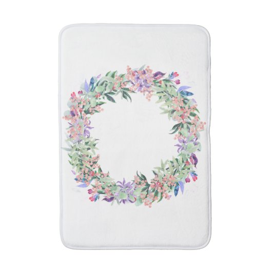 Floral Berries Wreath Badmat (Voorkant Verticaal)