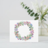 Floral Berries Wreath Briefkaart (Staand voorkant)