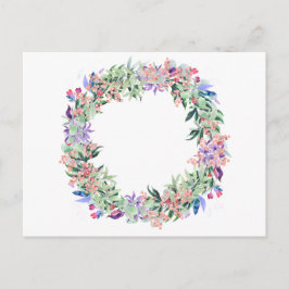 Floral Berries Wreath Briefkaart