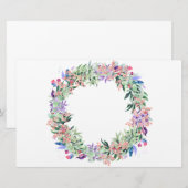 Floral Berries Wreath Briefpapier (Voorkant / Achterkant)
