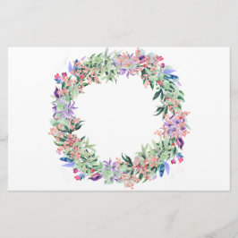 Floral Berries Wreath Briefpapier