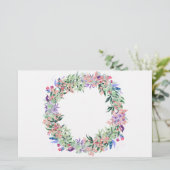 Floral Berries Wreath Briefpapier (Staand voorkant)