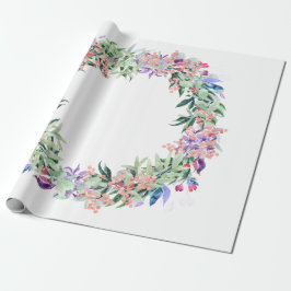 Floral Berries Wreath Cadeaupapier